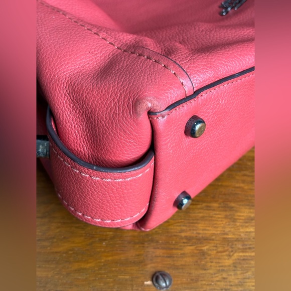 Coach Edie 31 Sunset Red Pebbled Leather w Gunmetal Hardware No. L1782-50123 - Picture 14 of 16